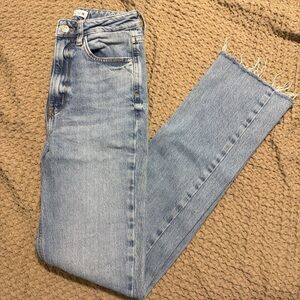 Zara Light Blue Straight Leg Jeans